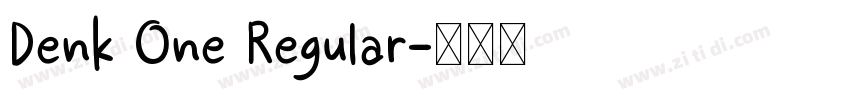 Denk One Regular字体转换